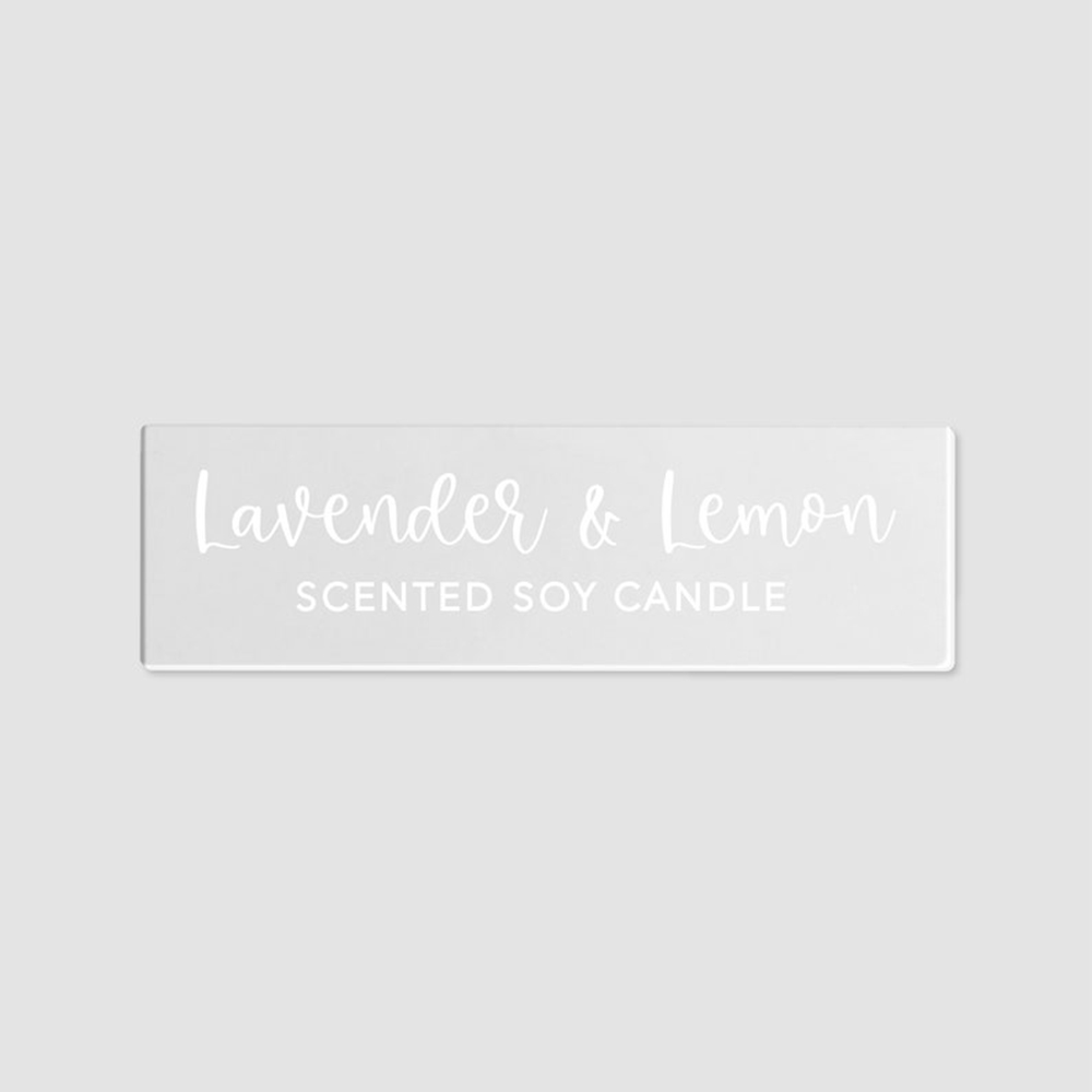 Candle Warning Label - 50pcs 45x15mm Personalized Custom Candle Clear
