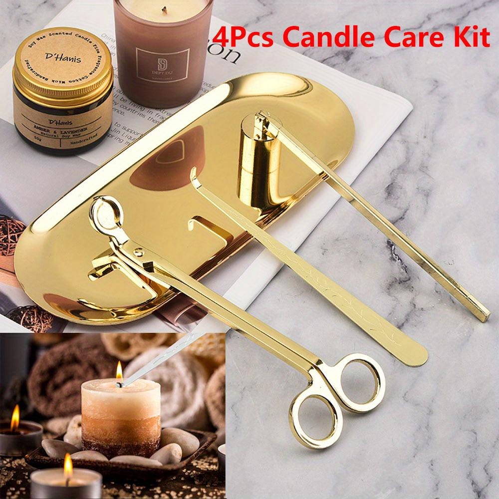 Candle Making Ideas - 4pcs/set Luxury Candle Care Kit Stainless