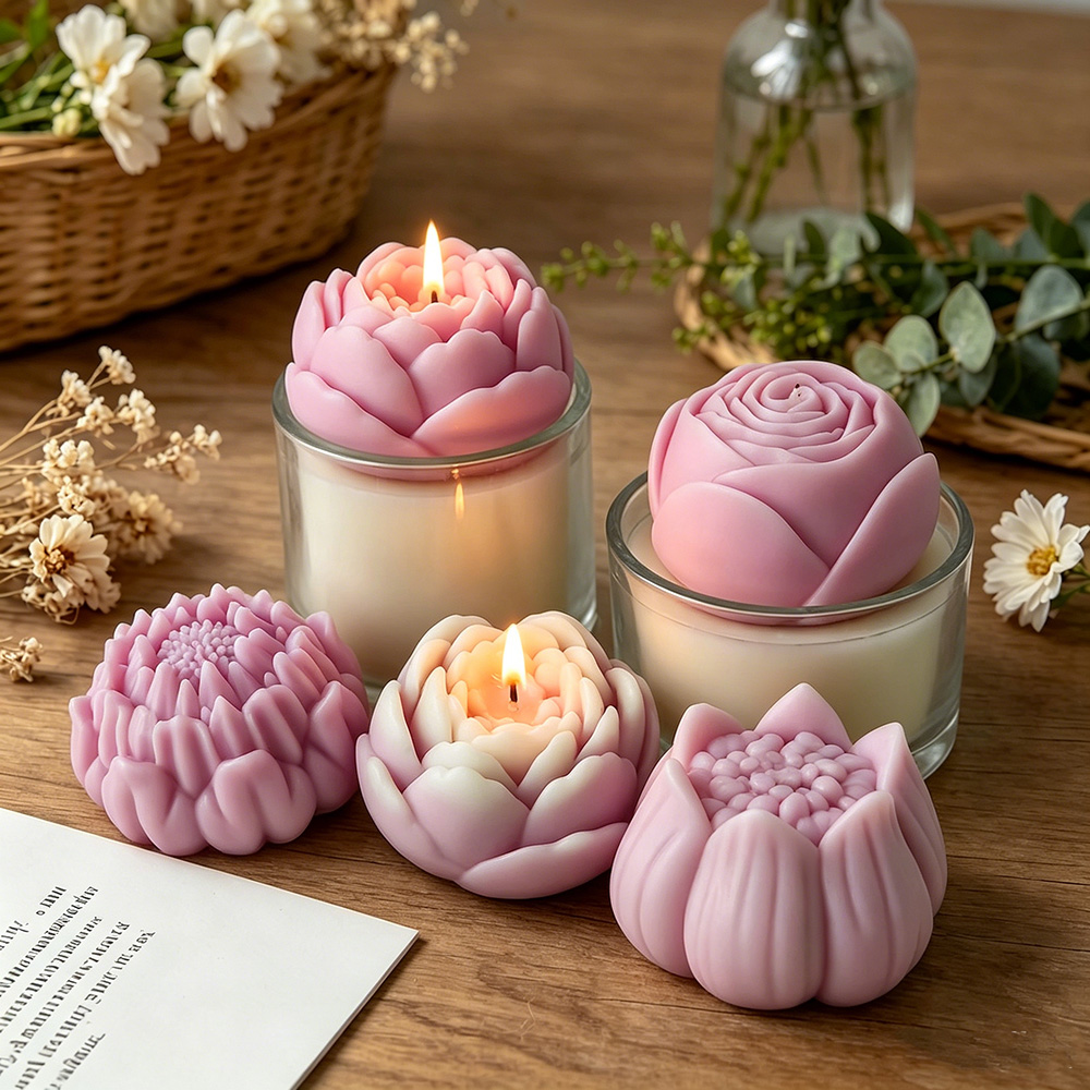 Candle Making Course - 3D Flower Silicone Mold Peony Rose