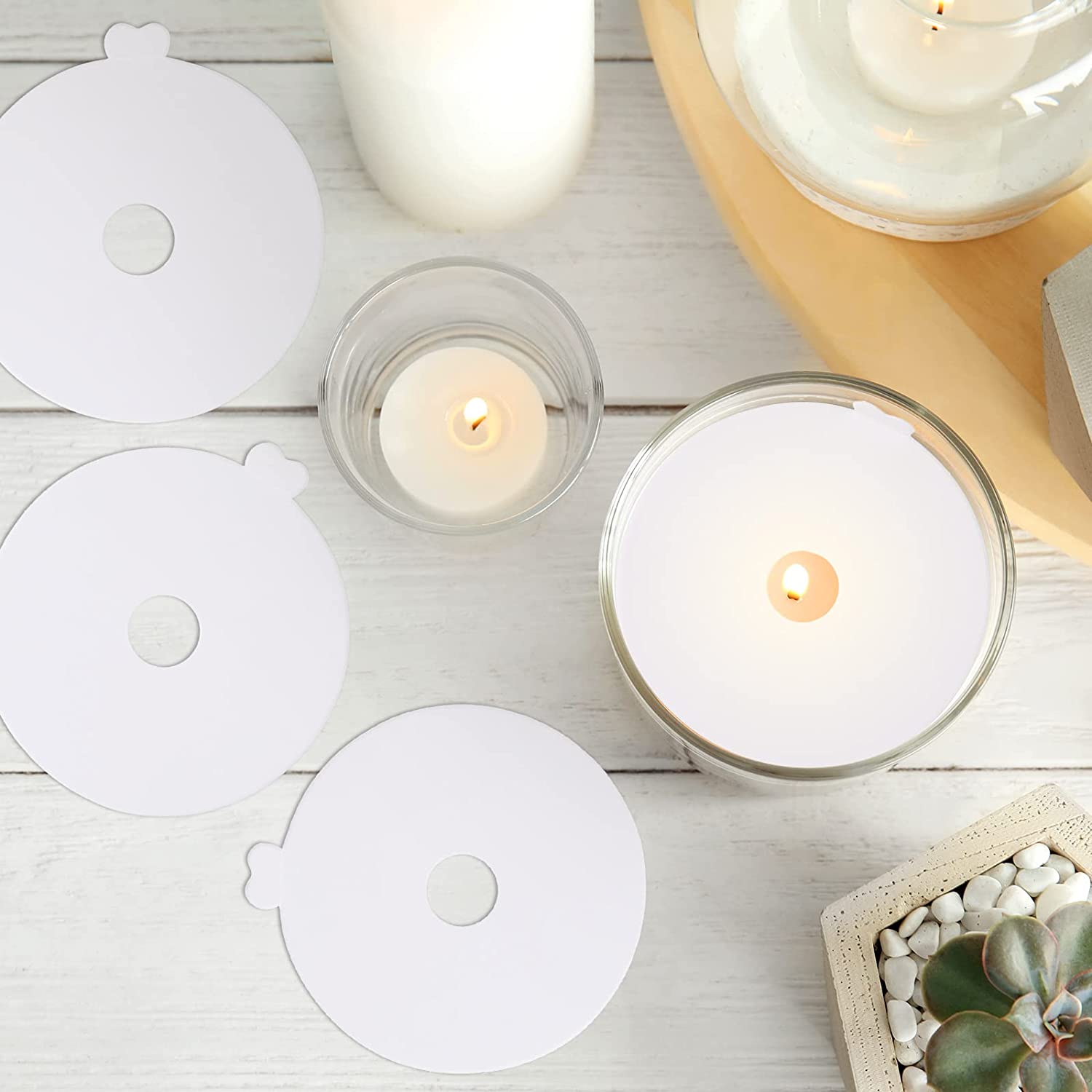 100pcs Candle Dust Protectors  - Candle Warning Label 评论和价格