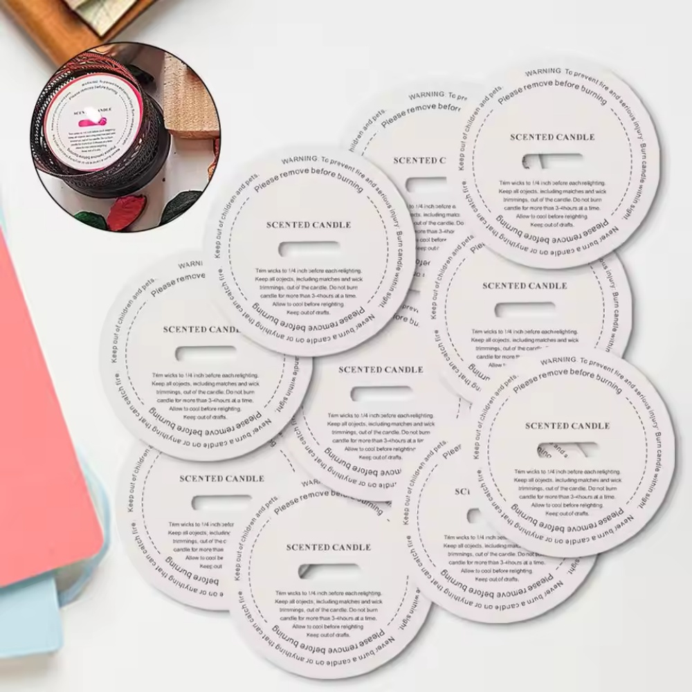 10/50 Pcs Candle Cup Labels Ro - Candle Warning Label 评论和价格
