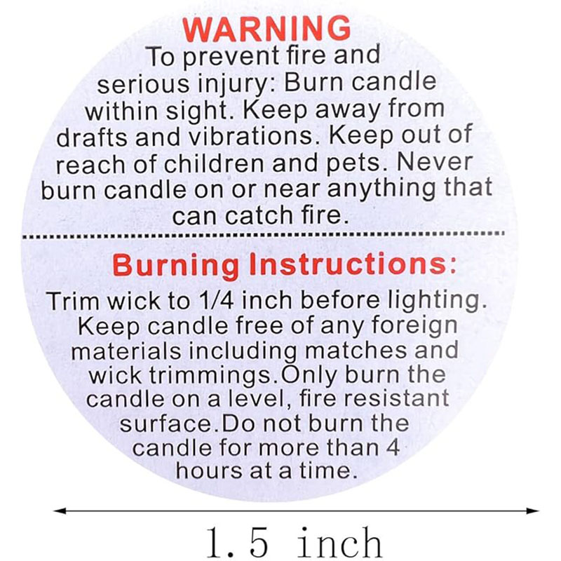 500/1000pcs Candle Warning Lab - Candle Warning Label 评论和价格