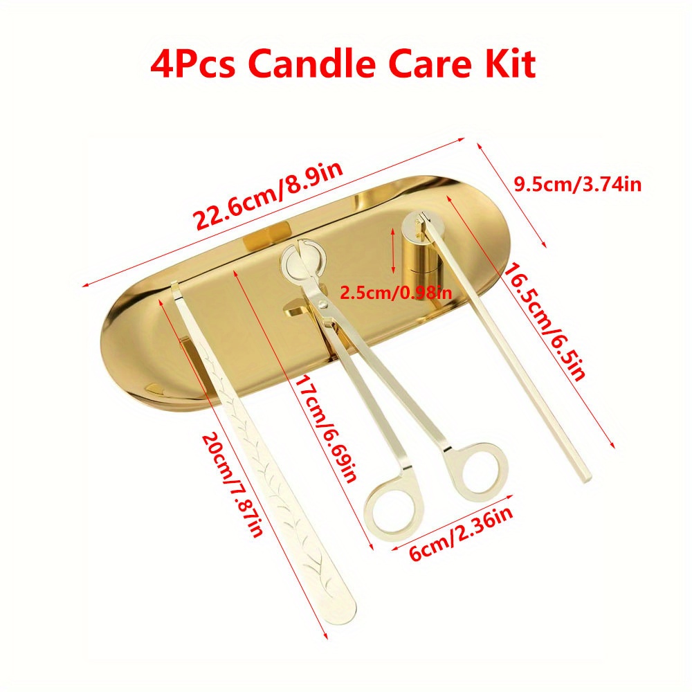 4pcs/set Luxury Candle Care Ki - Candle Making Ideas 评论和价格