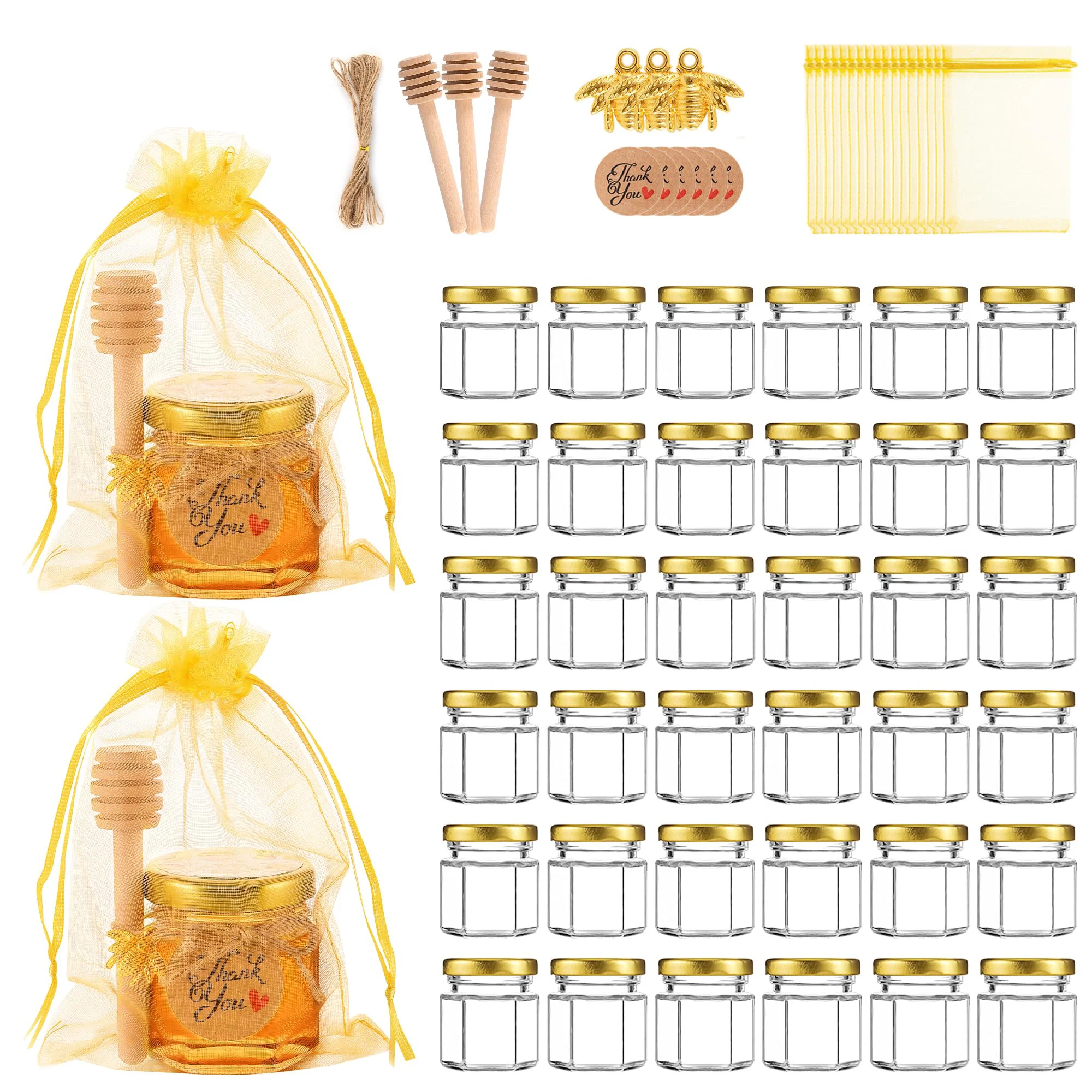 1.5Oz Hexagon Mini Glass Honey - Candle Making Event 评论和价格