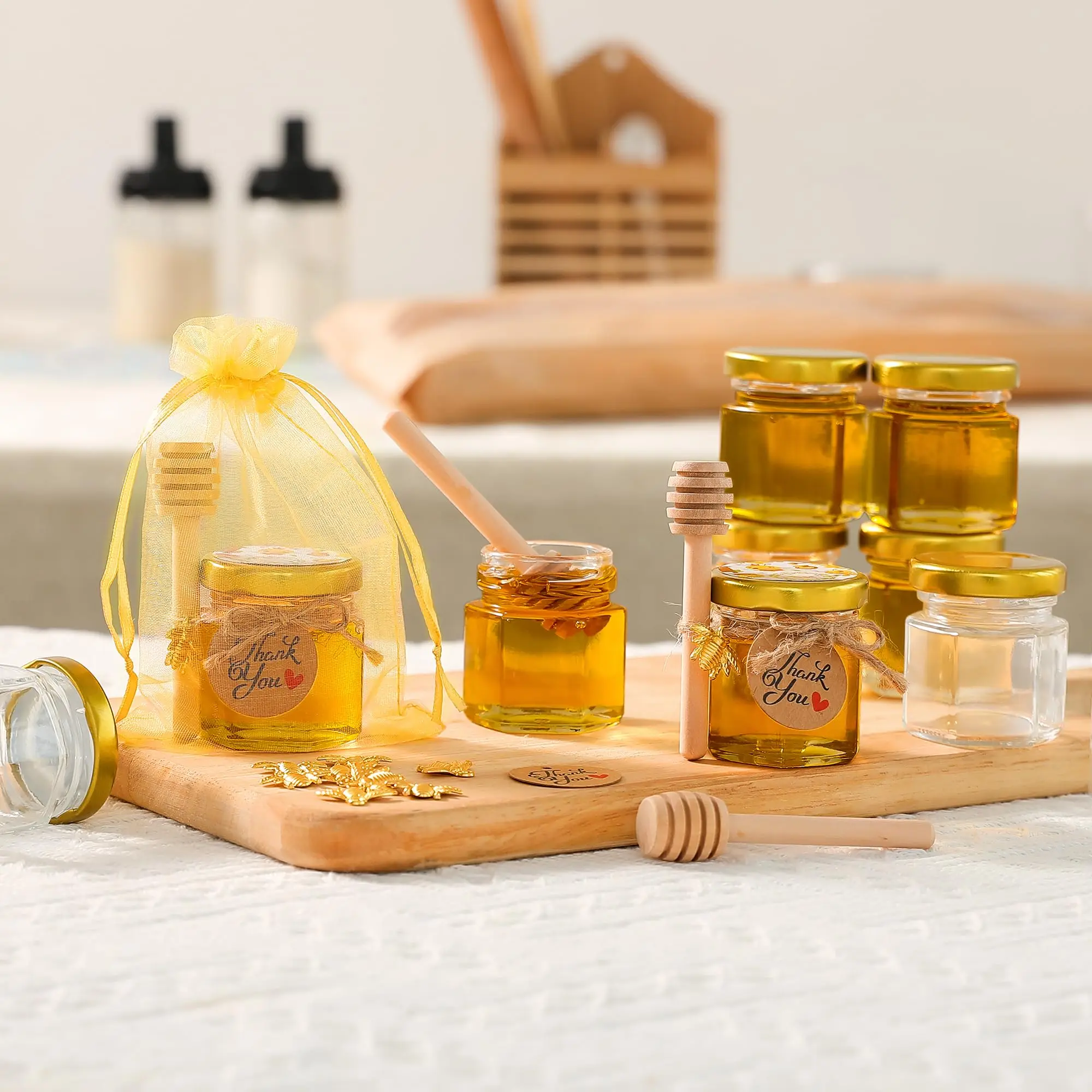 1.5Oz Hexagon Mini Glass Honey - Candle Making Event 评论和价格