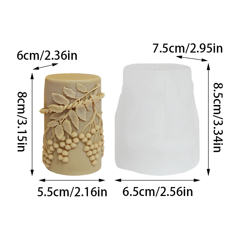 Vine Green Leaf Berry Relief-S - Candle Making Vinings 评论和价格