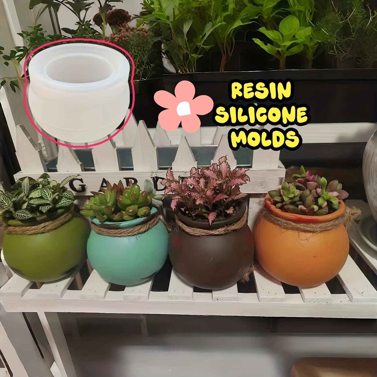Silicone Flower Pot Molds, Res - Candle Making Ideas 评论和价格
