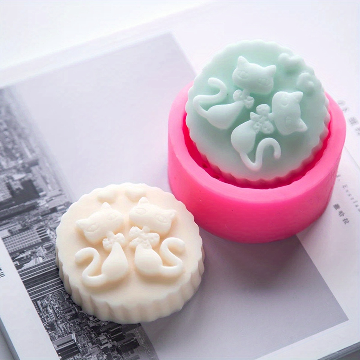 1-Piece Silicone Cat Soap Mold - Candle Making Experience 评论和价格