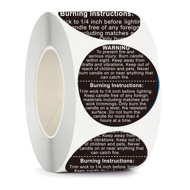 500Pcs Warning Labels Candle J - Candle Warning Label 评论和价格
