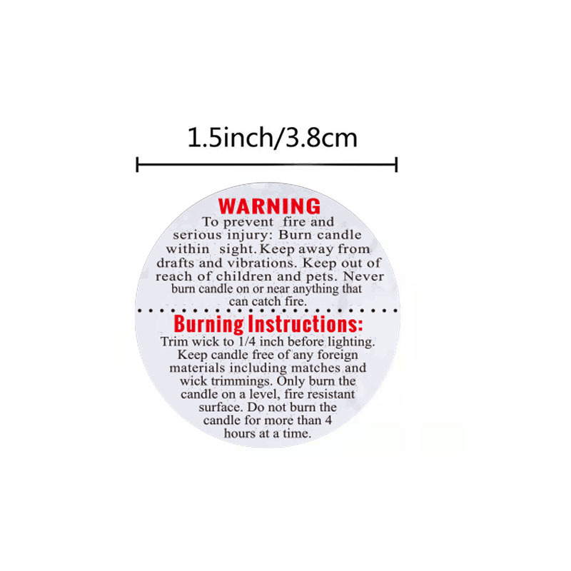 500Pcs Warning Labels Candle J - Candle Warning Label 评论和价格