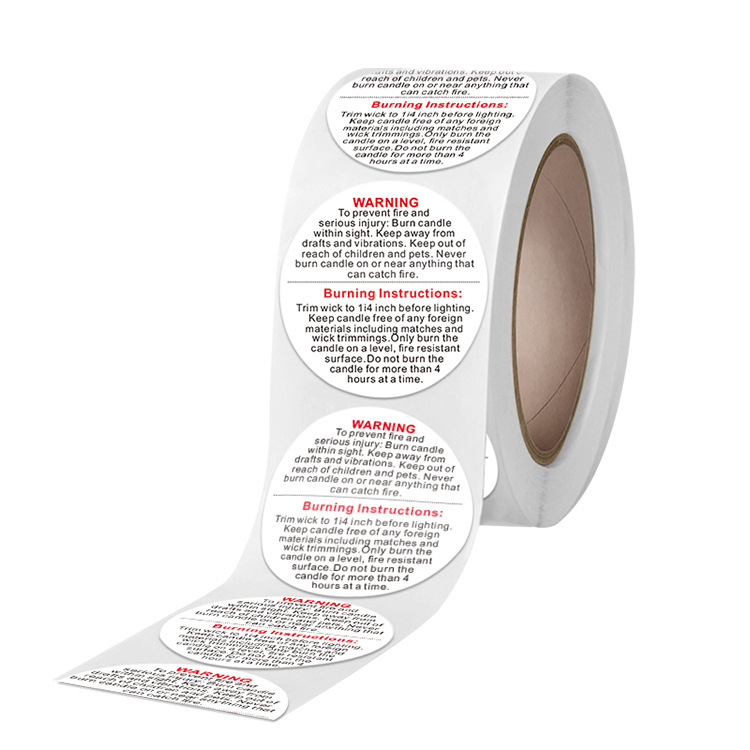 100-500pcs 1inch English Warni - Candle Warning Label 评论和价格