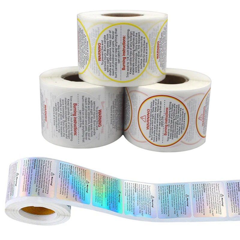 500Pcs Candle Warning Label La - Candle Warning Label 评论和价格