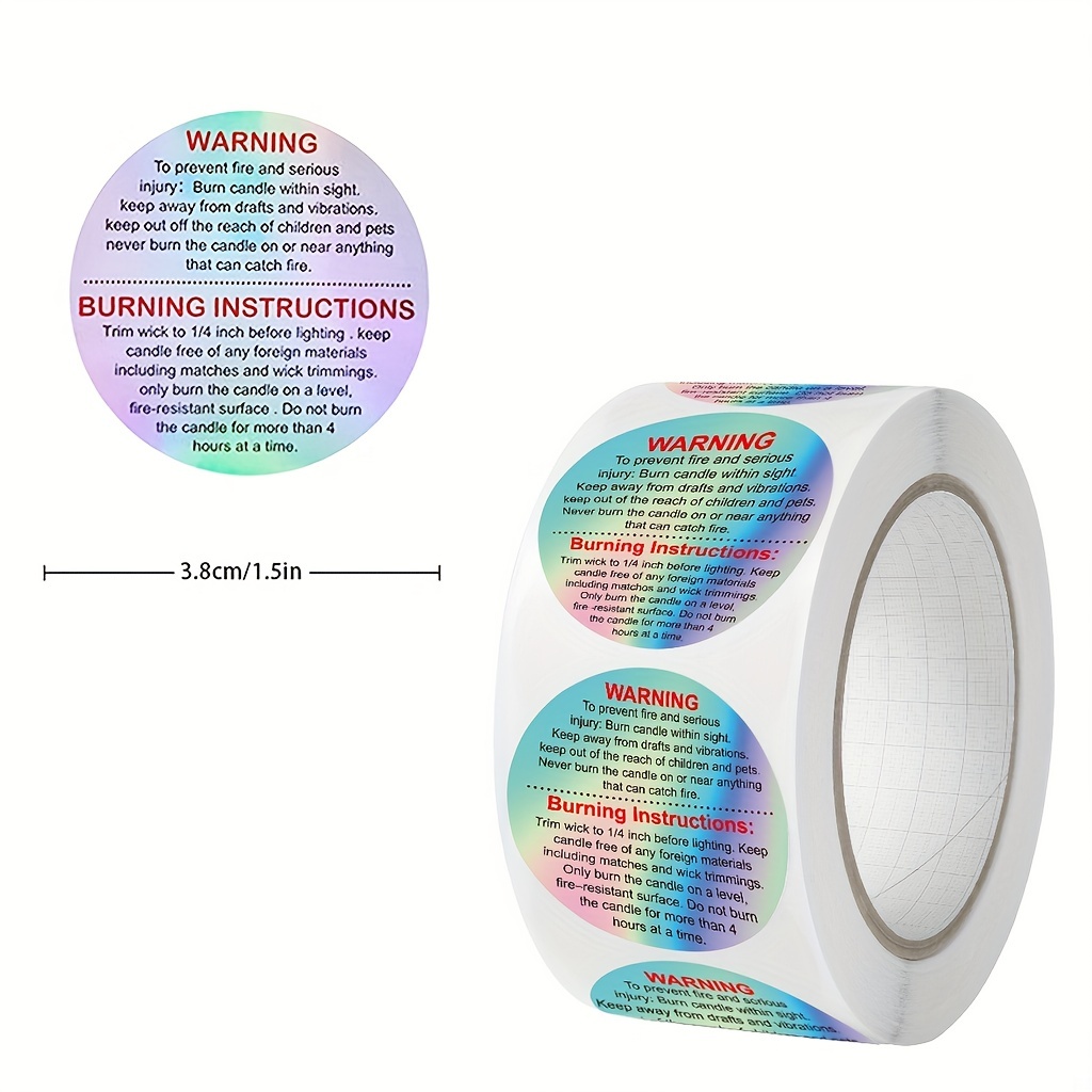 500pcs Wax Melt Warning Labels - Candle Warning Label 评论和价格