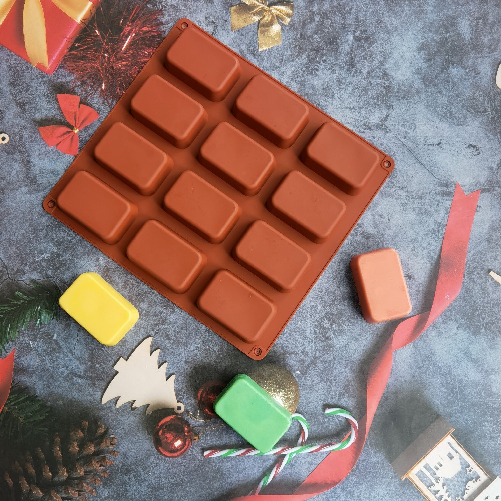 12 Cavity Square Silicone Soap - Candle Making Experience 评论和价格