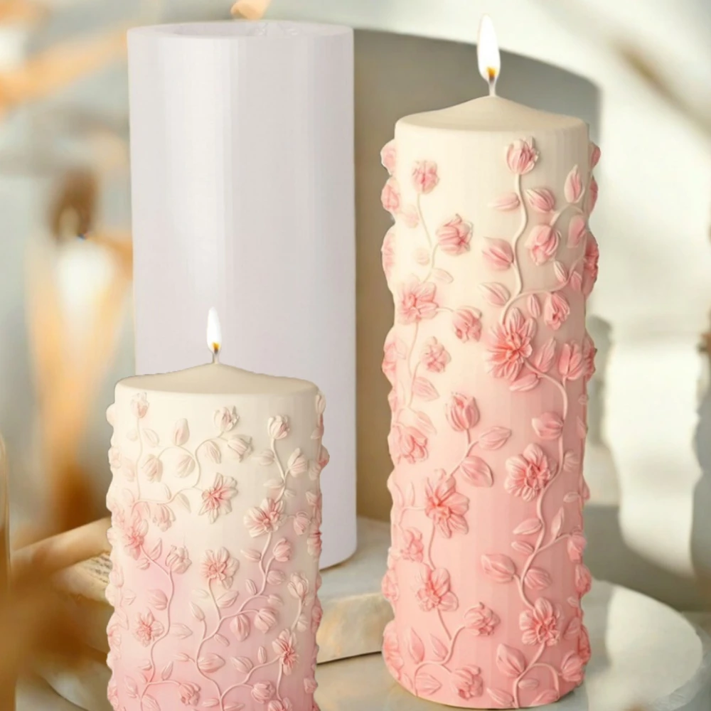 Floral Vine Relief Taper Candl - Candle Making Vinings 评论和价格